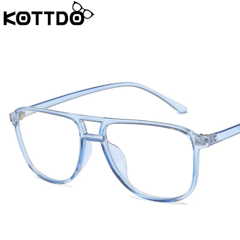 KOTTDO 2019 студенческие квадратные компьютерные очки мужские прозрачные большие