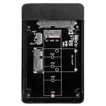 

MSATA and Combo M.2 NGFF B-Key SSD To USB Type-C Converter Case Enclosure with Switch
