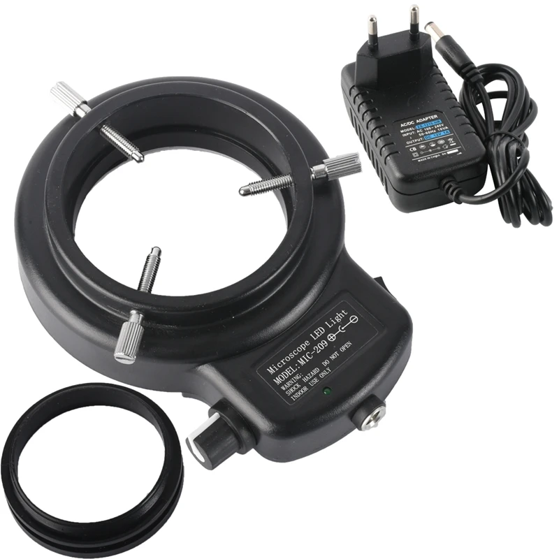 

144 Light Beads Stereo Microscope LED Adjustable Light Source Internal Diameter 64mm Microscope Light Source, EU Plug