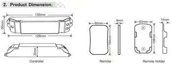 

Mini LED Fantastic Controller RF Wireless Remote Pixel Control Dream Color RGB LED Lights with IC Drivers SPI-16+M16 jk956
