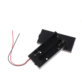 

18650 battery box 2 section with switch pin and cover battery holder battery box