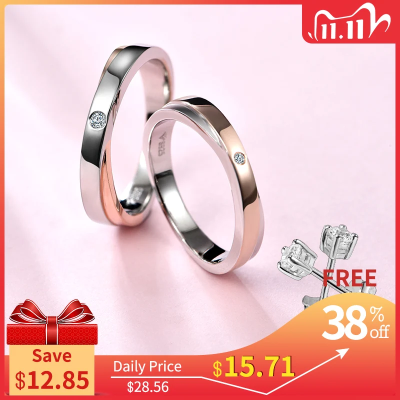 

2020 New Moissanite Couple Ring for Woman Man Birthday Gift 925 Silver Jewelry Engagement Ring Never Fade With GRA Certificate