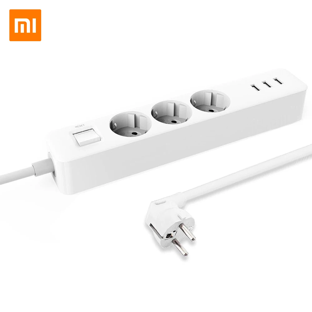Xiaomi Мини-блок питания 3 стандарт розетки ЕС порта USB быстрая зарядка 750 ℃