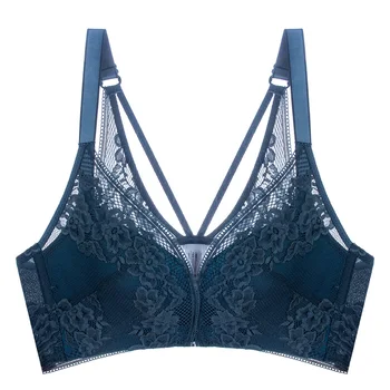 Xianqifen front closure lace plus size push up beauty back top bh bras for women sexy lingerie intimates underwear wireless BCD 6
