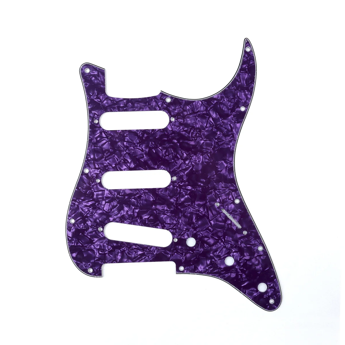 Musiclily SSS 11 Hole Strat Guitar Pickguard for Fender USA/Mexican Made Standard Stratocaster Style 4Ply Purple Pearl | Спорт и