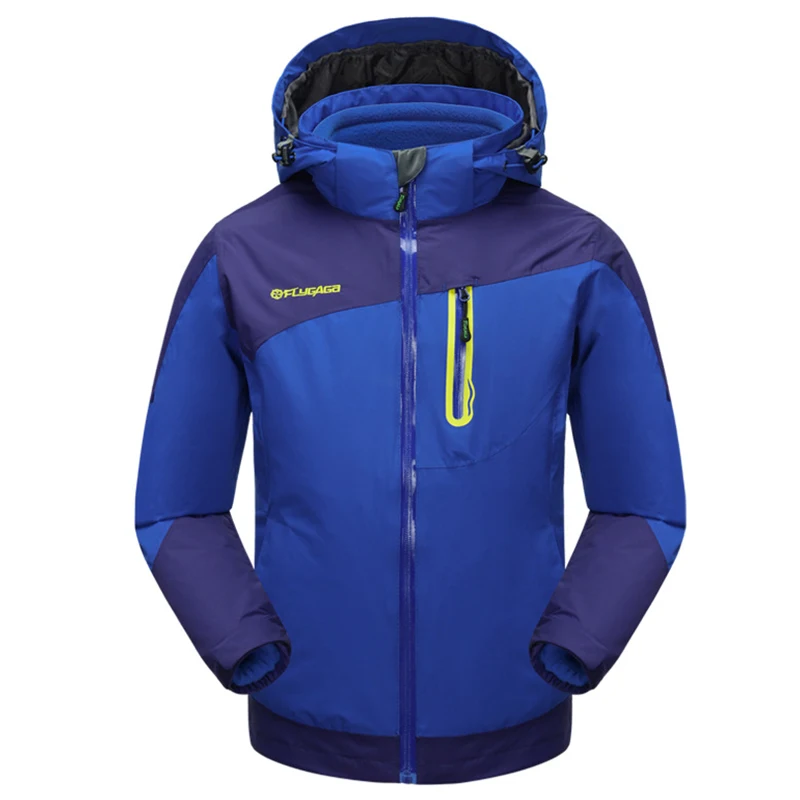 ZYNNEVA/верхняя одежда для детей 3 в 1, походные куртки для мальчиков и девочек, двухкомпонентная термальная спортивная одежда детское флисовое водонепроницаемое пальто GD1101 - Цвет: Royal Blue