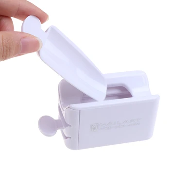 

Newest Portable Dipping Powder Magic Mirror Powder Recycling Tray White Nail Sequin Glitter Storage Box Manicure Tools