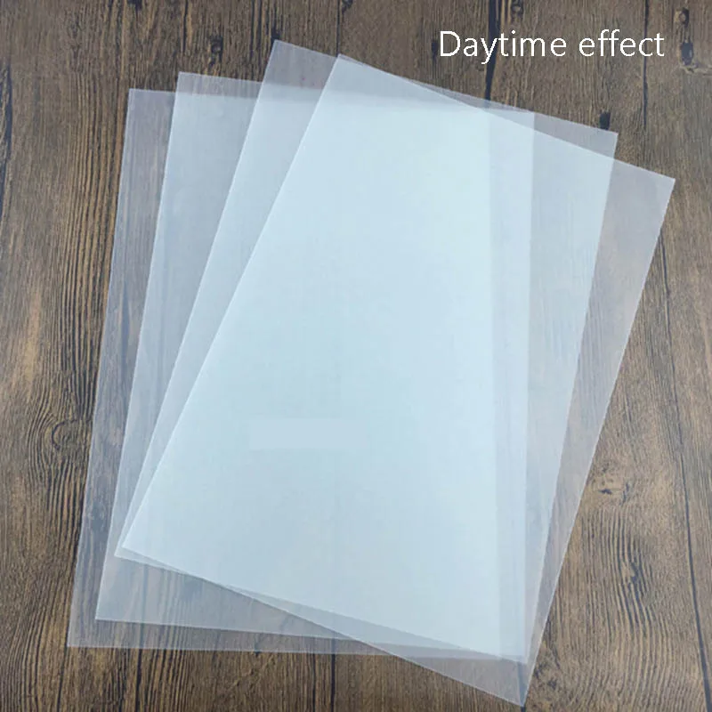 10pcs Luminous heat shrinkable sheet translucent plastic sheet polishing luminous heat shrinkable DIY material 14.5x20cm