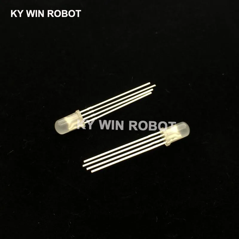 10pcs 5mm RGB LED Diode 4pins Common Anode/Cathode Tri-Color Emitting Diodes Diffused Red Green Blue DIY Kit