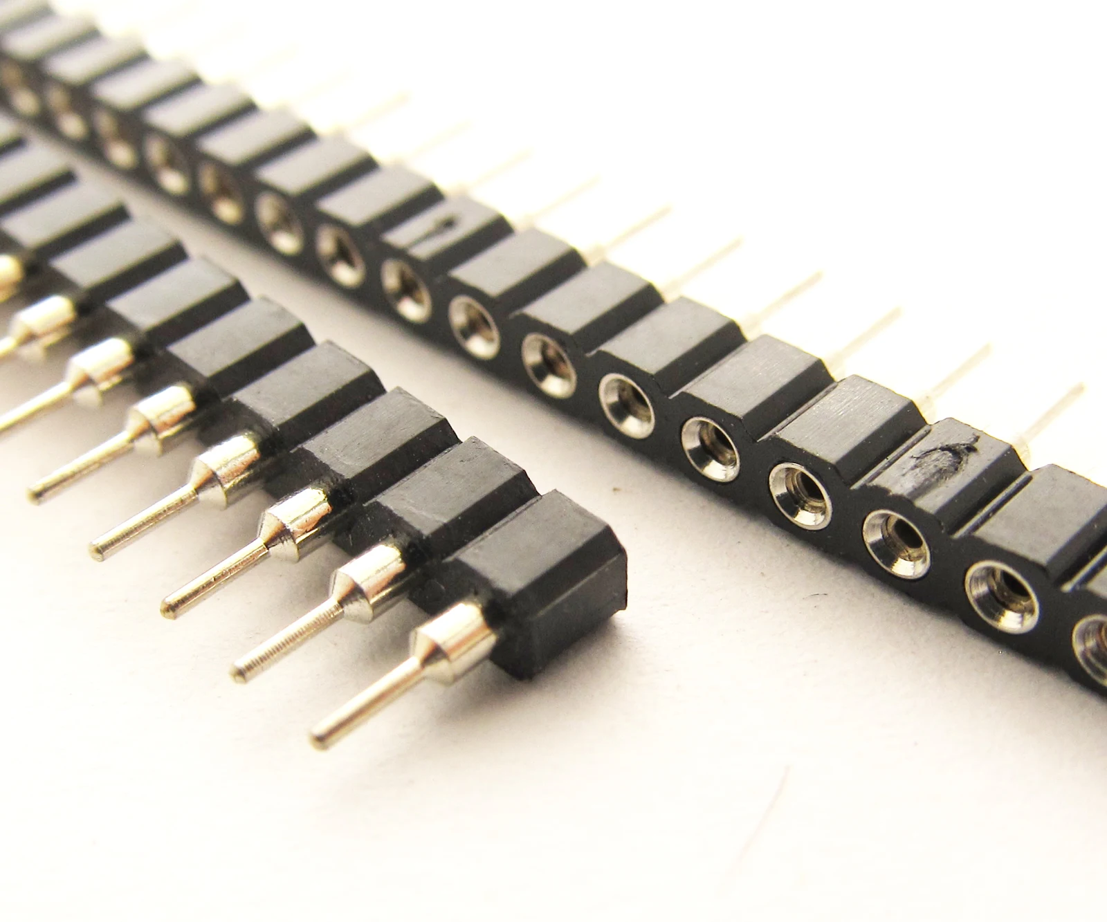 

1pc Strip Tin PCB Panel Female IC Breakable 40pin Single Row Round Header Socket