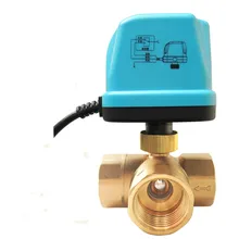 Válvula de controle bidirecional, válvula de controle de duas vias motorizada elétrica DN15-DN40 dc5v dc12v ac24v ac220v 3 vias válvula de válvula