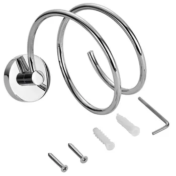 

Silver Durable Wall-Mounted Aluminum Wall Mounted Hair Dryer Drier Comb Holder Rack Stand Set Storage Organizer Popular