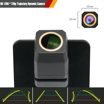 

HD 1280x720p Golden Camera Rear View Backup Camera Trajectory Dynamic Parking Line for Mazda 2 (4 Doors) 2016~2018 Reverse Hole