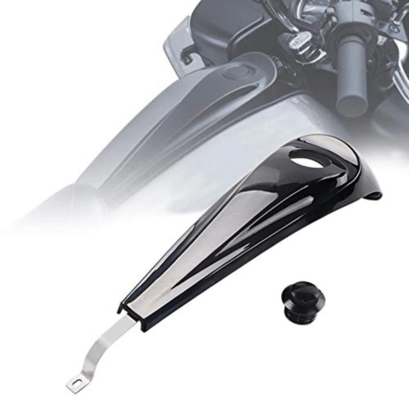Глянцевая черная гладкая крышка топливной консоли бензобака для Harley Touring 08-18