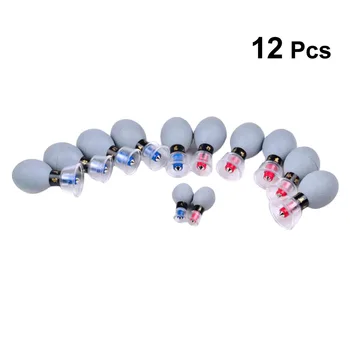 

12Pc Chinese Cupping Device Plastic Durable Portative Chinese Utility Cupping Device Set for Women Cupping Home Men