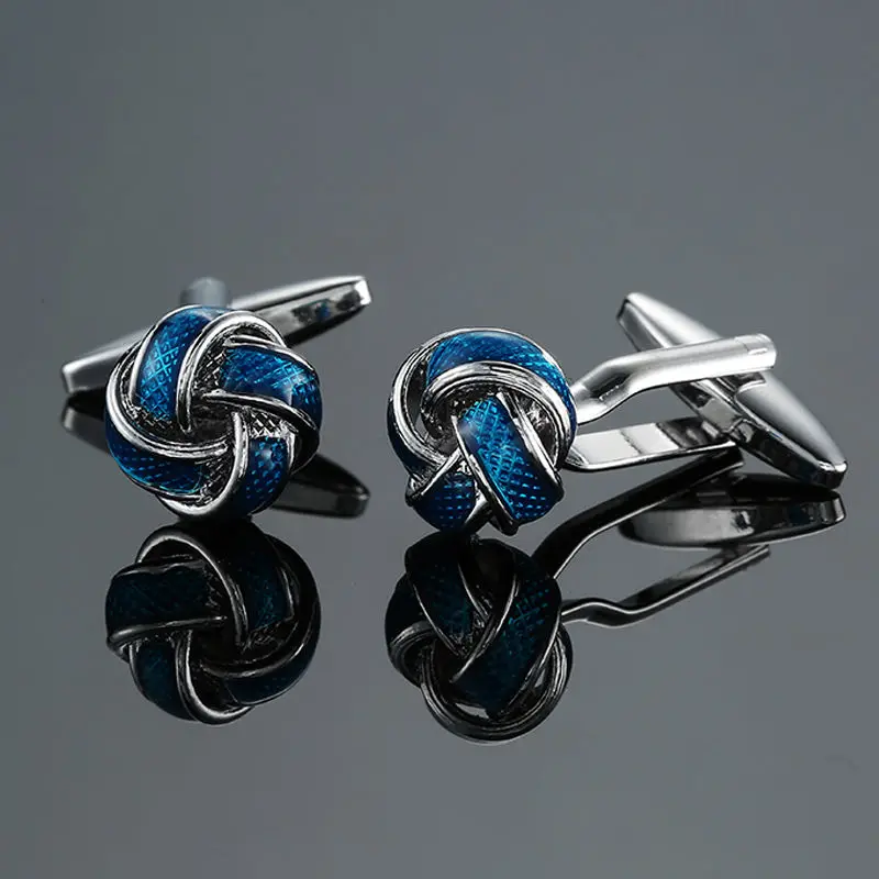 Crystal Cufflinks High quality brass material twist design Cufflinks men's French shirt business dress accessories cuff buttons