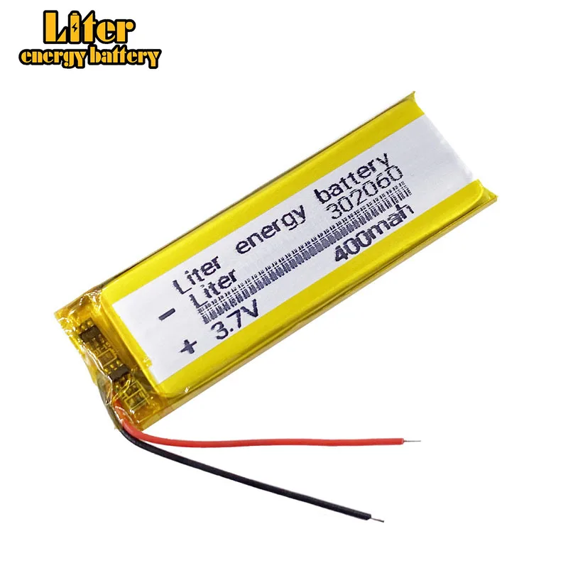 Polymer battery 400mah 302060 3.7V smart home Li-ion for dvr GPS mp3 mp4 li polymer rechargeable | Электроника