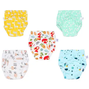 

5Pcs Baby Cloth Diapers Baby Training Pants Washable Diaper For Toddler Infants Toilet Training Size M