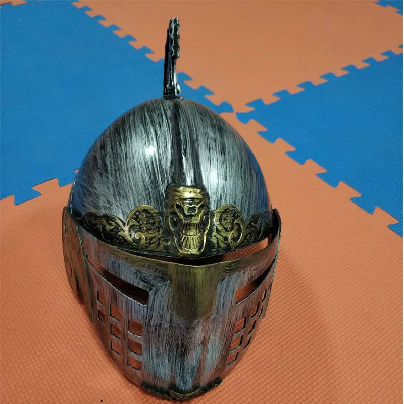 

Halloween Stage Performance CHILDREN'S Toy Plastic niu jiao mao Rome Warrior Helmet cosply Props