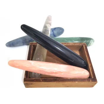 

Natural Healing Crystal Yoni Wand Varinha Cristal Massageador Face Roller Stick For Women Gift