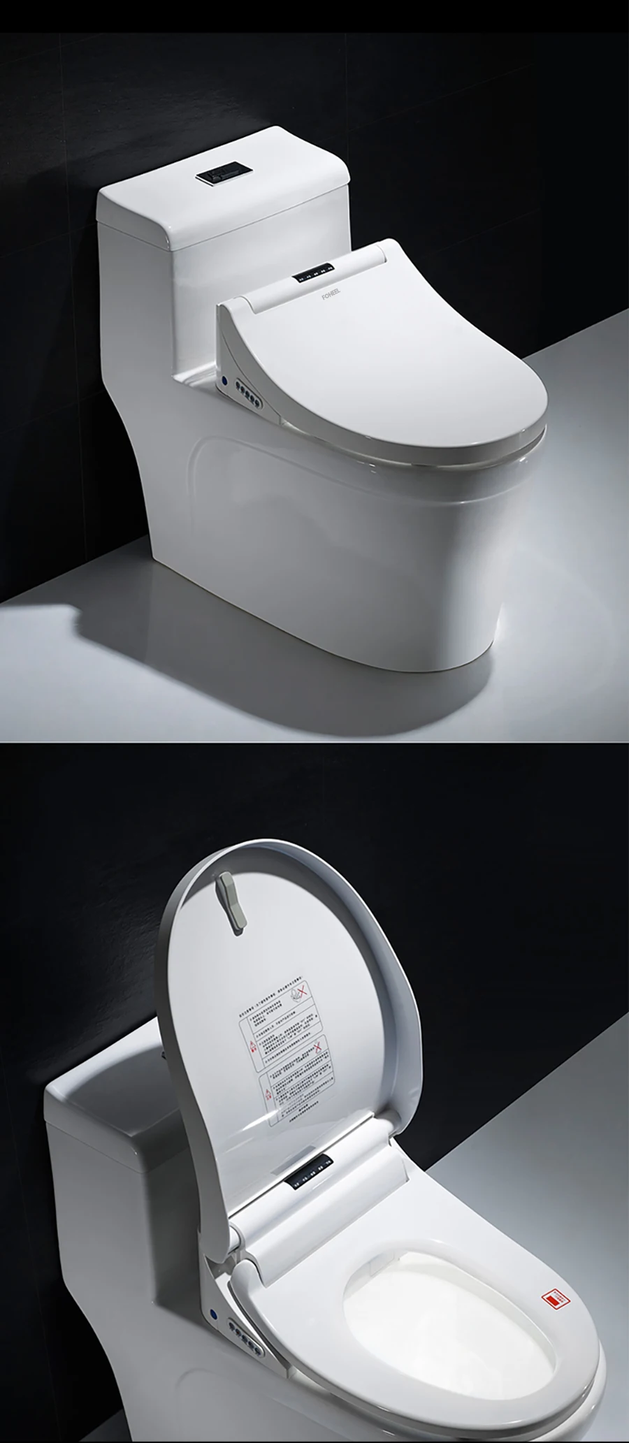 Foheel bidé elétrico cobre luz led wc