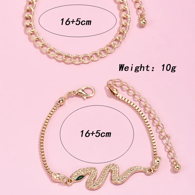 New Bohemian Fashion Snake Bracelet Set For Women Natural Stone Tassel Pendant Bangles Boho Bracelet Femme Jewelry