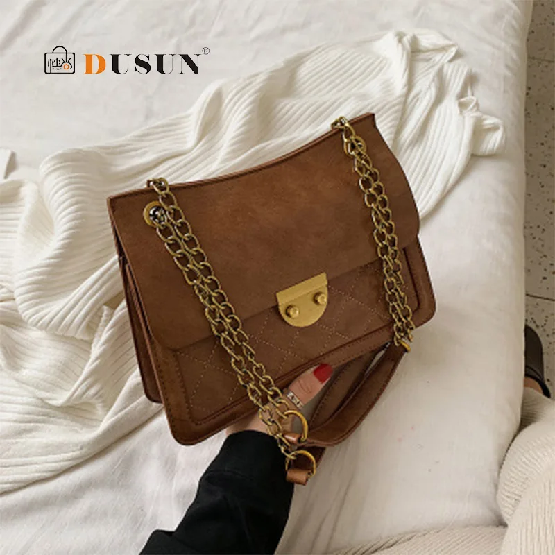 

Retro Pu Leather Small Flap Bag Metal Chain Crossbody Bags for Women Shoulder Messenger Bags Evening Clutch Purse Lady Handbags