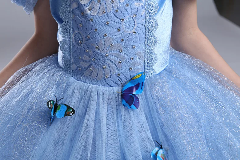 Новинка года; стильное платье принцессы Золушки; платье для девочек Frozen