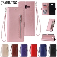 Чехол-книжка с бумажником для samsung Galaxy J7, J5, J3, J8, J4, J6 Plus, кожа, на молнии, держатель для карт, подставка, чехол для телефона