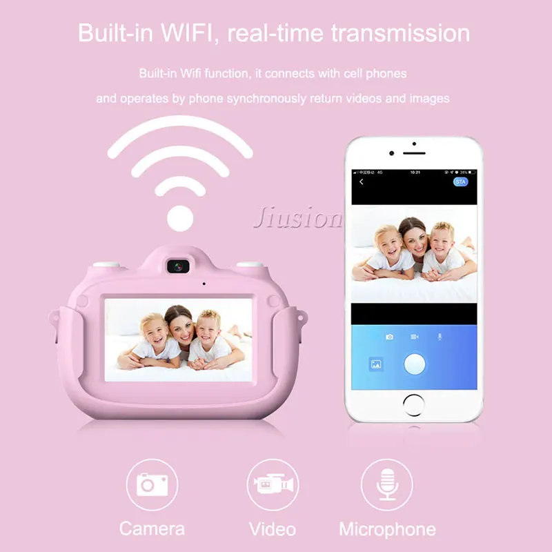 Детская камера 3 0 ''сенсорный экран двойной объектив Wi Fi передача HD 1080P