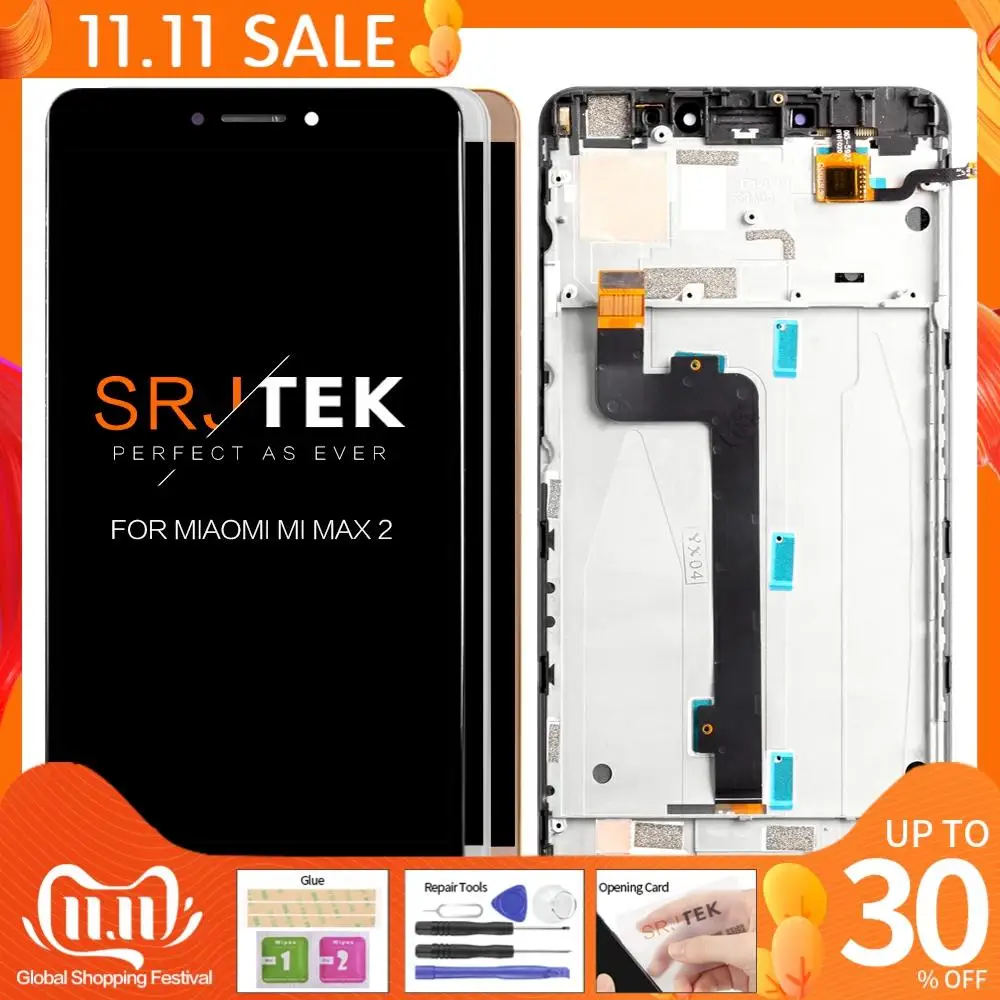 6 44 &quot1920x1080 IPS дисплей для XIAOMI MI MAX 2 LCD сенсорный экран Max2 Mi Max дигитайзер с рамкой