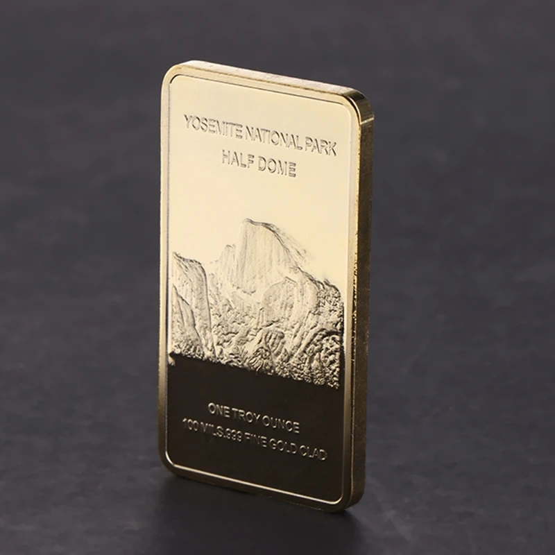 Commemorative Coin Animal Wolf Golden Rectangle Collection Arts Gifts Souvenir
