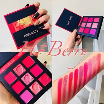 

Beauty Glazed High Pigmented Makeup Palette Easy to Wear Eyeshadow Make up Powder 9 Color Shimmer Pigmented Eye shadow Cosmeics
