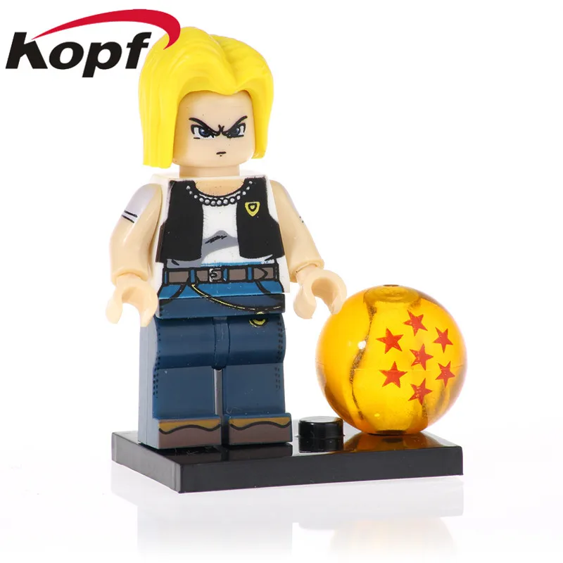 20 шт. PG1461 Dragon Ball Goku Black Nappa Son Goku Burdock Torankusu Android 18 строительные блоки куклы кирпичики для детей игрушки - Цвет: PG1464 Without Box