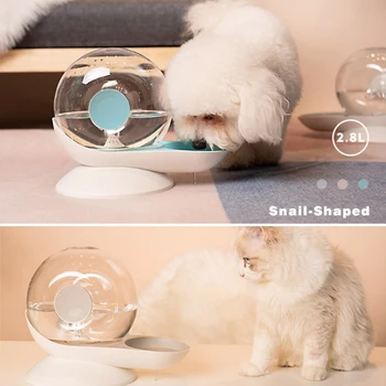 

Snail Shaped Waterer Feeder Dogs Pets Automatic Water Drinking Dispenser Fountain for Cats/Dogs Non-Slip 2.8L