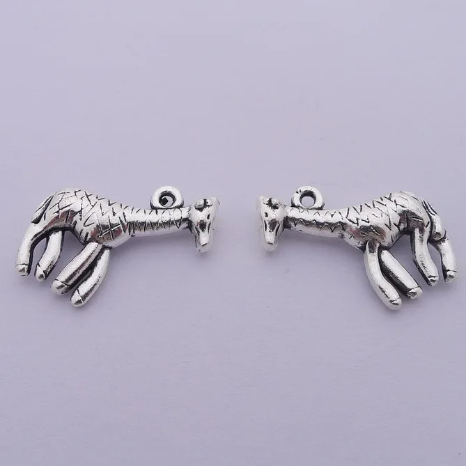 

8pcs/Lot 23x15mm Antique Silver Color Animal Giraffe Charms Pendant For Jewelry Making DIY Jewelry Findings