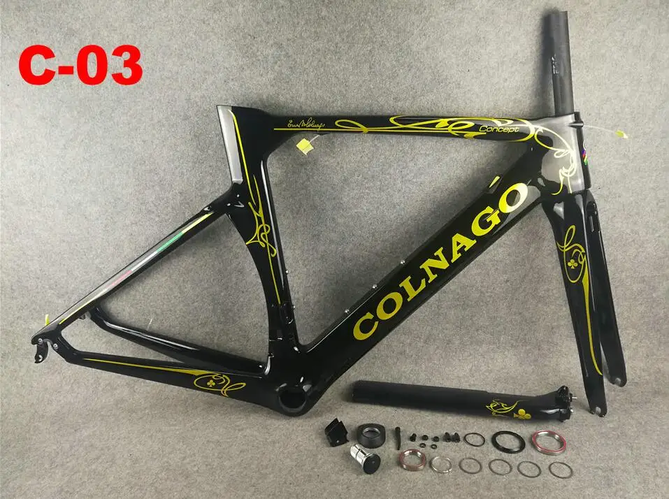 Colnago набор углеродных дорожных Рам обода тормоза карбоновые рамы для велосипеда черные синие XDB UPS DPD