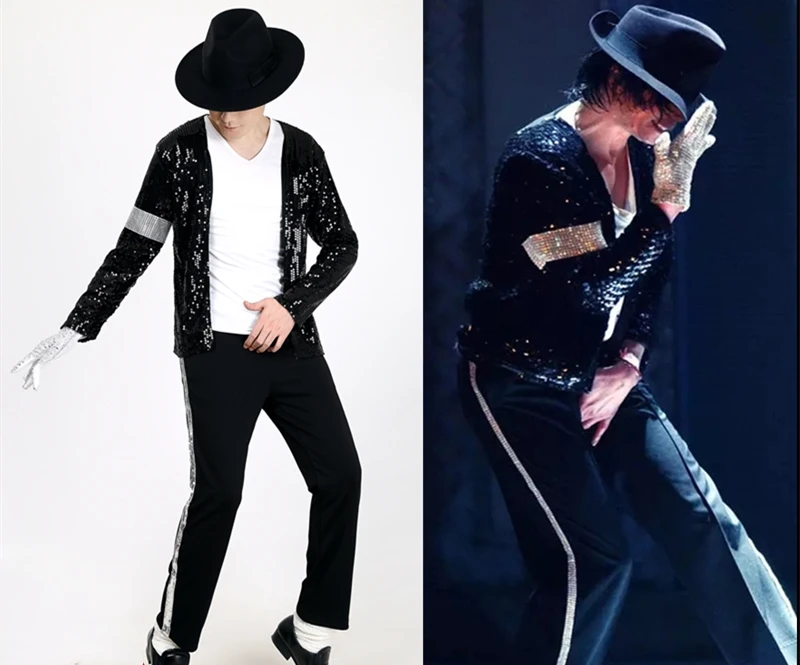 Детская одежда для выступлений Майкл костюм Джексон одежда с имитацией Мужская и wo MJ танцевальная одежда