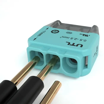 

Fast Wire Cable Connector Compact Conductor Wiring Connector Push In Terminal Block Threader Splitter