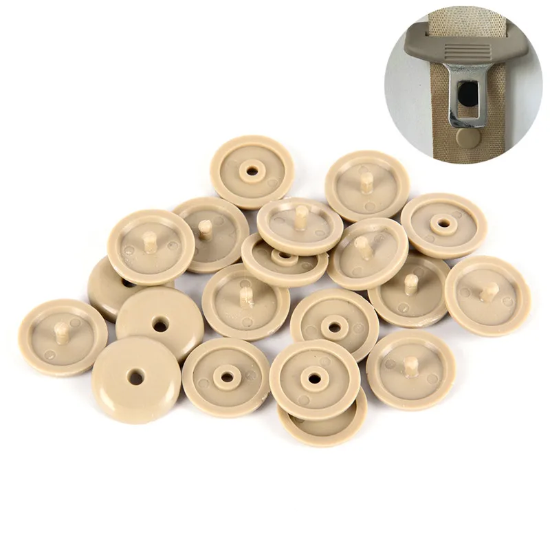 10pcs x POM Nylon Seat Belt Buckle Stopper Retainer Fasteners Stop Buttons For Lada Opel Renault Corolla
