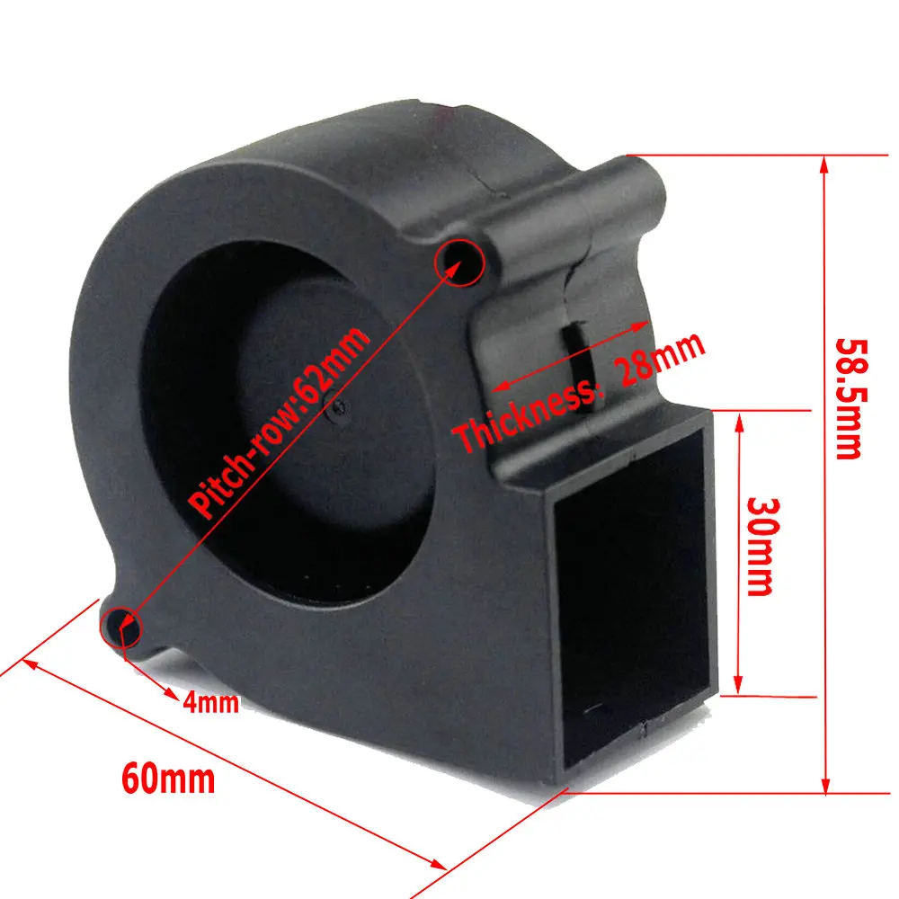 1 шт. бесщеточный кулер охлаждения DC центробежный вентилятор 60 мм 12 в 24 В 2Pin 60x28 мм 6028 6 см рукав двойной шар радиатора