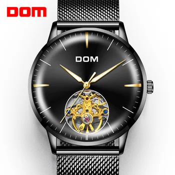 

DOM Top Brand Men's Business Watch Steel Men Watch Automatic Mechanical Male WirstwatchWaterproof Relogio Masculino M-1268BK-1M