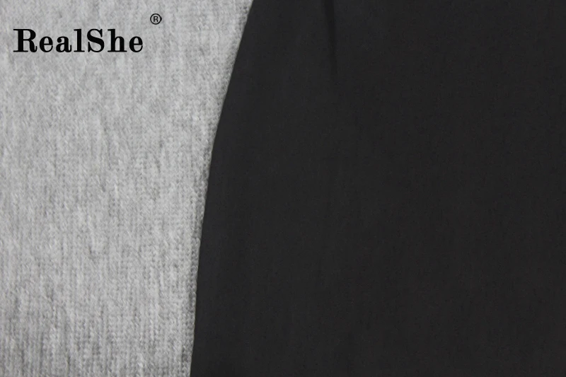 RealShe, длинные юбки для женщин, высокая талия, одноцветная, бандо, раздельная, макси юбка для женщин, осень, повседневная, Jupe Femme,, миди юбки