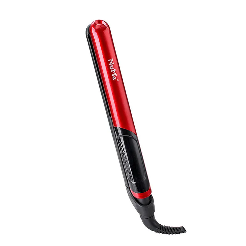 

Hair Curler LCD Display Titanium plates Flat Iron Straightening Irons Professional Hair Straightener Tool Ceramic splint hair