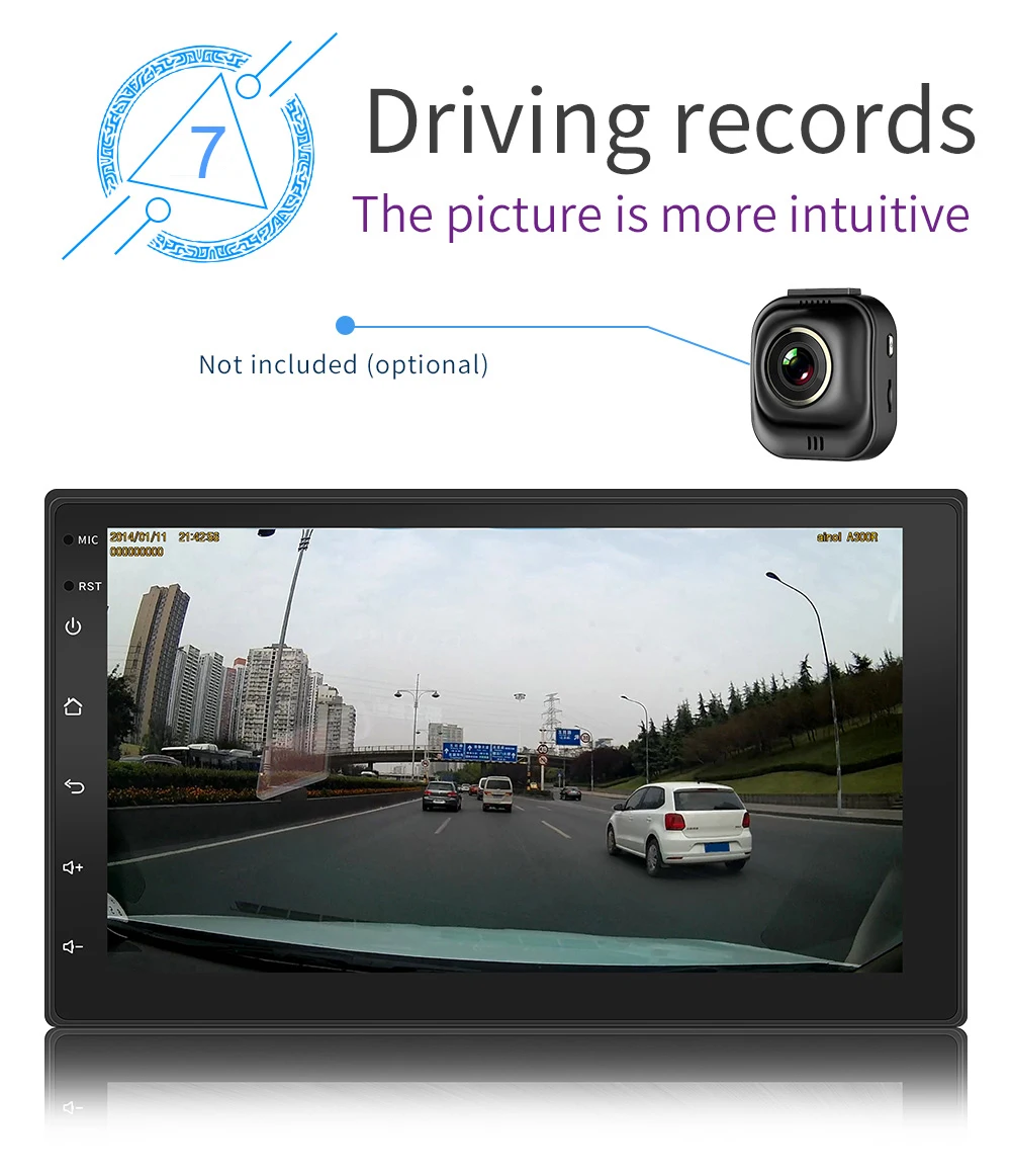 7-дюймовый HD Автомобильный Bluetooth MP5 плеер MP4 Автомобильный плеер Android gps навигации MP3 радио один