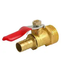 1/" PT x 10 мм Рычаг Ручка шланга, латунный шаровой кран