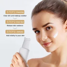 Ультразвуковая очистка лица скруббер Очиститель для лица пилинг лифтинг Вибрация Удаление угрей Отшелушивающий очиститель пор инструменты