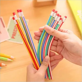 

Very Easy To Use And Economic Pencil Bendy With Eraser Colorful Flexible Magic Soft Suitable For Kids Writing