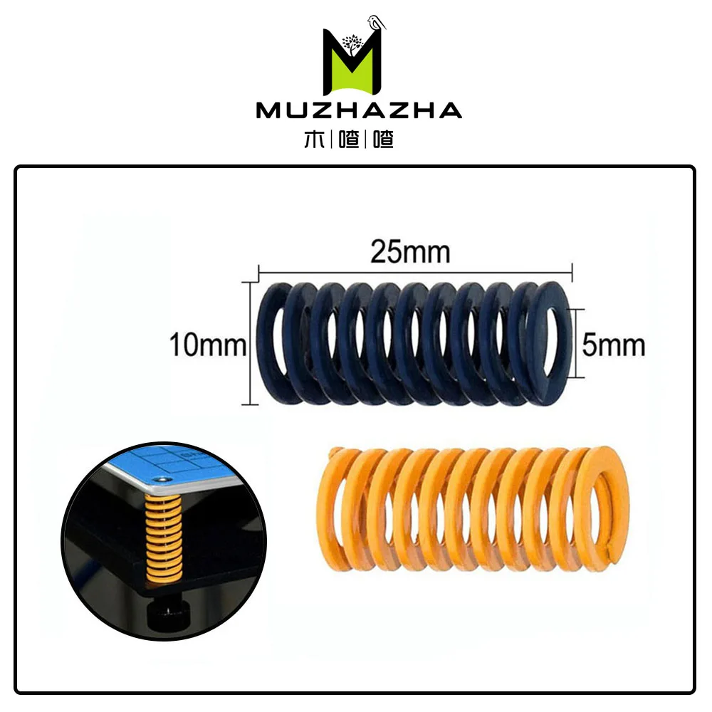

5PCS 3D Printer Parts Spring Heated Bed 10*25MM Hot Plate 3D Printer accessories Reprap Imported For CR-10 CR-10S MK2B MK2A