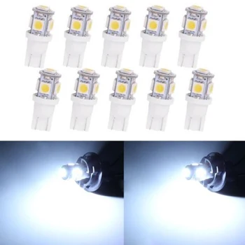 

10Pcs T10 6,000K Wedge Bulb Lamp White LED for Malibu 1W 12V AC/DC Landscape Light License Plate Light Led Bulb Compatible T1 T5